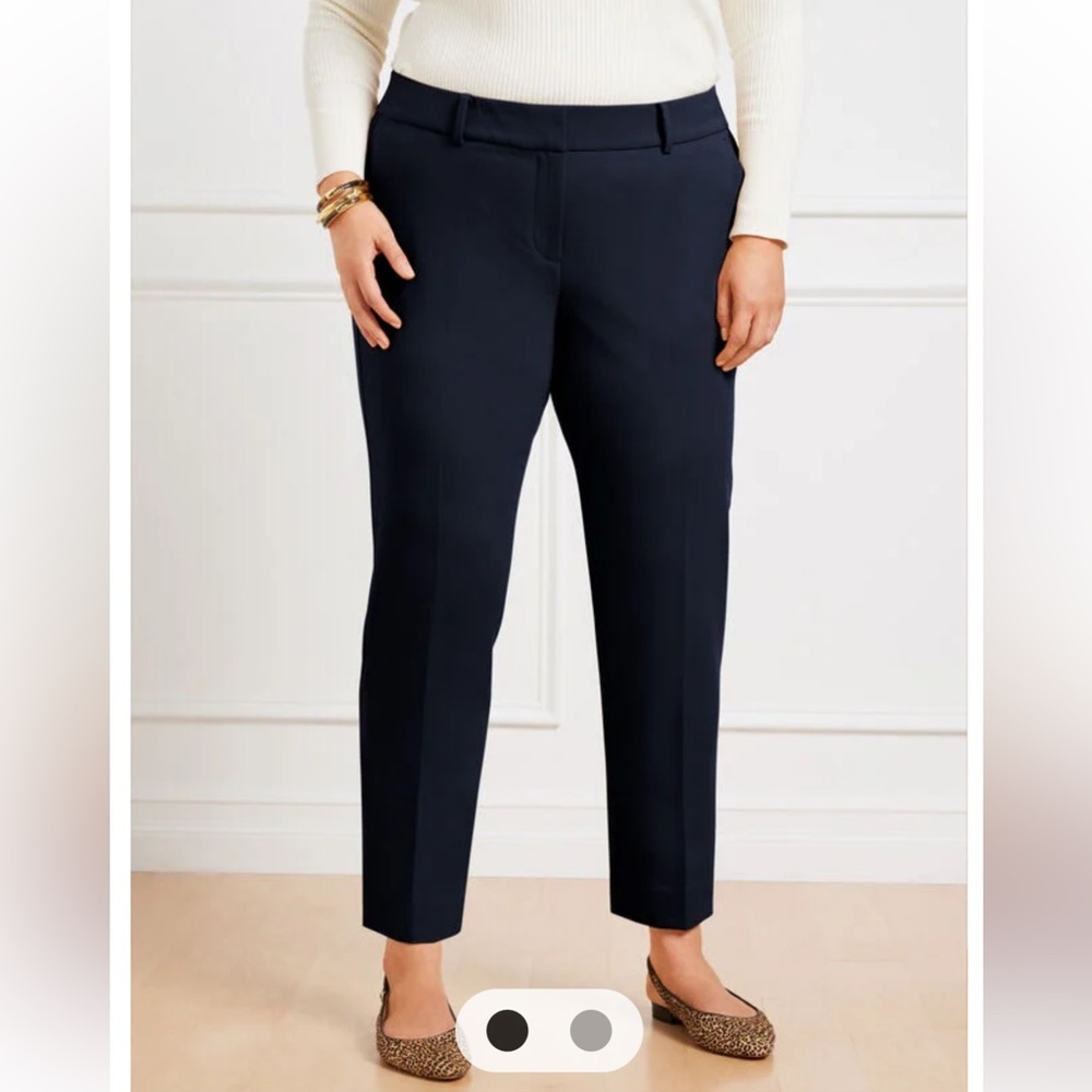 NWT Talbots Hampshire Straight Ankle Pants Womens Navy Blue Women 16W Petite